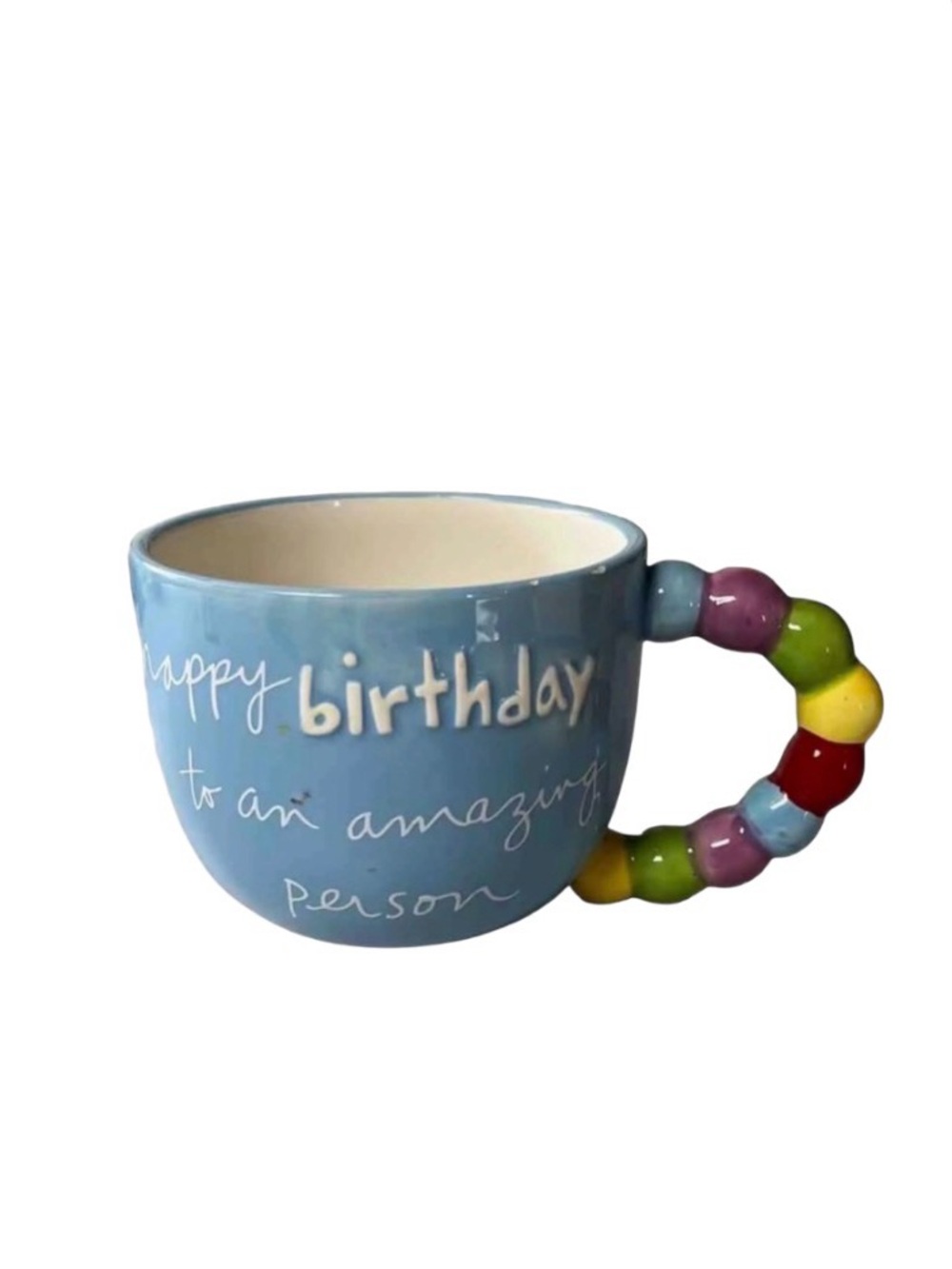 Sandra Maqsamen Happy Birthday Large Ceramic Coffee Tea Soup Mug